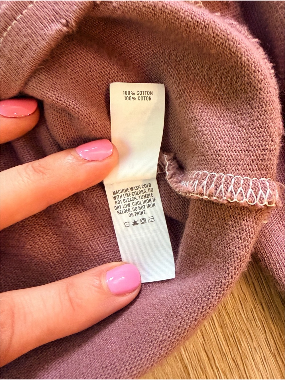 Aerie Long Sleeve Cropped Polo T-Shirt in Mauve, Size M - Picture 6 of 11